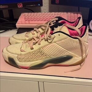 Nike Air Jordan XXXVIII Low "Coconut Milk" men's basketball shoes. (No insoles)